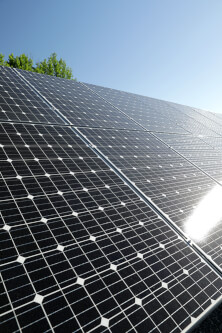 Solar panels in sunlight