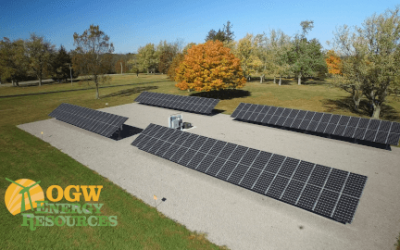 20 months into installation – solar array at Ohio Caverns.